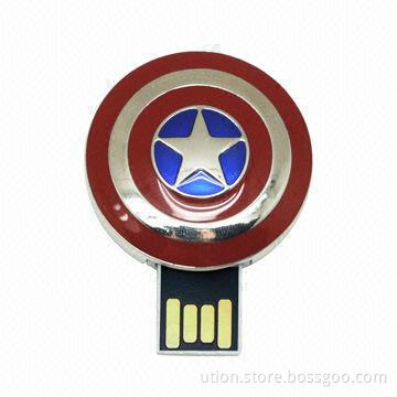 Customized USB Flash Drives with Up to 32GB Capacity, Free Design and Two-year Warranty